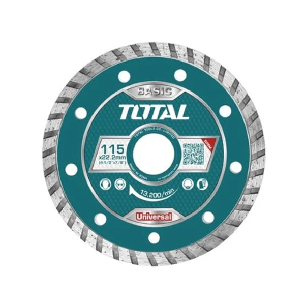 Univerzalna turbo dijamantska rezna ploča 115mm suvo/mokro - TOTAL TAC2131153M
