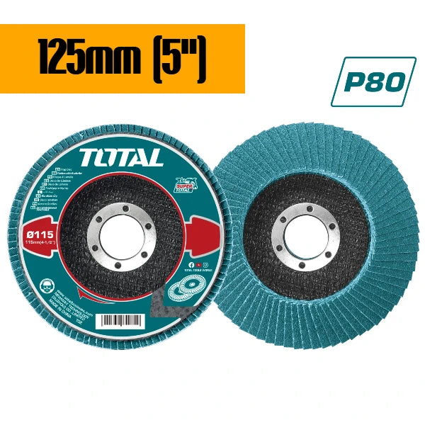Lamelni brusni disk 125mm za metal P80 zirconium - TOTAL TAC641253