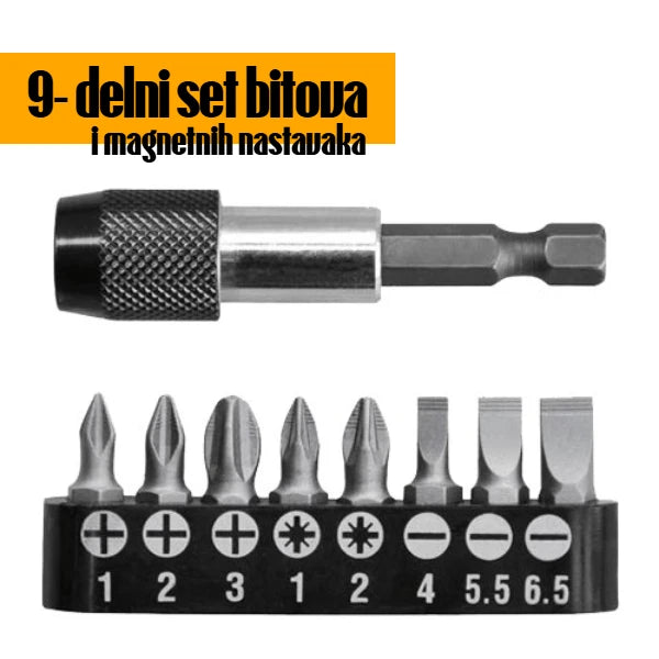 9-delni set bitova i magnetnog nastavka - TOTAL TACSD3091