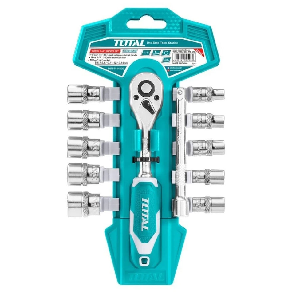 12-delni set gedora 1/4" - TOTAL THT14114126